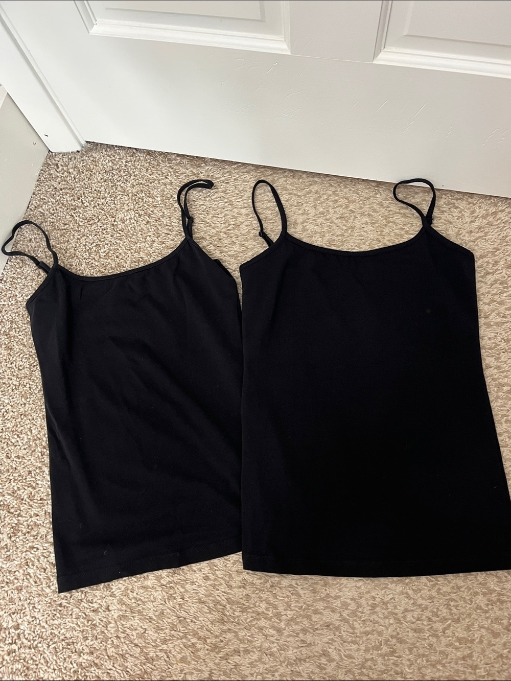 Bundle of 2 Yest Black Spaghetti Strap Camisoles - Size XS